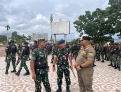 Dandim 1710/Mimika dan Personel Kodim Ikuti Apel Kesiapan Pengamanan Perayaan Natal 2025