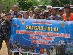 Satgas Penanggulangan Bencana Alam Kodaeral I Terus Salurkan Bantuan