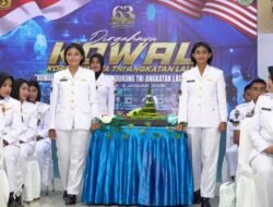 Dankodaeral IX Didampingi Ketua Kodaeral IX Gabungan Jalasenastri Koarmada RI Hadiri Tasyakuran Hari Jadi Korps Wanita TNI AL Ke-63