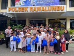 Polsek Rawa Lumbu Gelar Berbagi Kasih dan Doa Bersama Anak Yatim